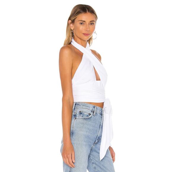 Superdown Jennifer Wrap Top - S - White - Picture 4 of 4